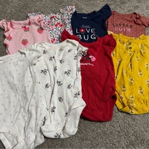 Carter's Colorful Baby Bodysuits Set